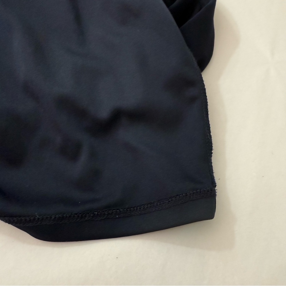 Vera Wang Sleeveless Navy Blue Cowl Neck Ruched Waist Knee Length Dress Size 10 - Picture 6 of 7